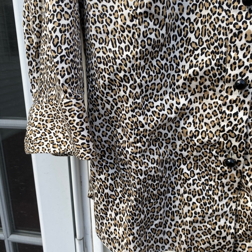 Talbots Leopard Print Button Up Blouse - image 3